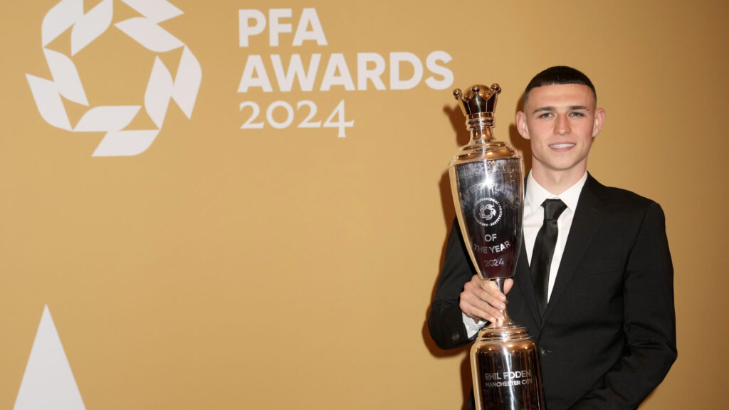 Man City’s Foden wins PFA Player of the Year award